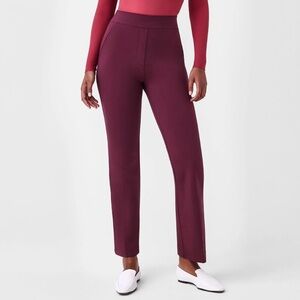 Spanx Women’s The Perfect Pant Kick Flare in Burgundy size Large Tall